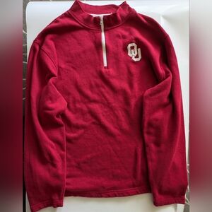 Oklahoma Sooners Crimson OU Men's Quarter Zip Pullover by Colosseum XXL